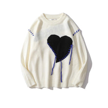 Load image into Gallery viewer, Pullover Sweater With Knited Heart
